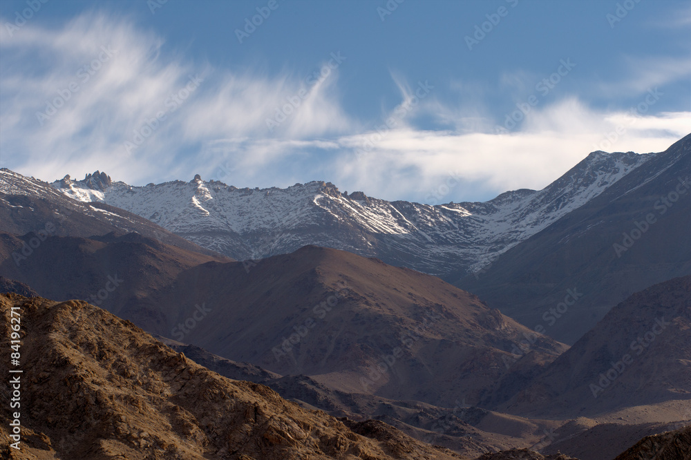 Beautiful himalayan mountain and snow mountain scene landscape.