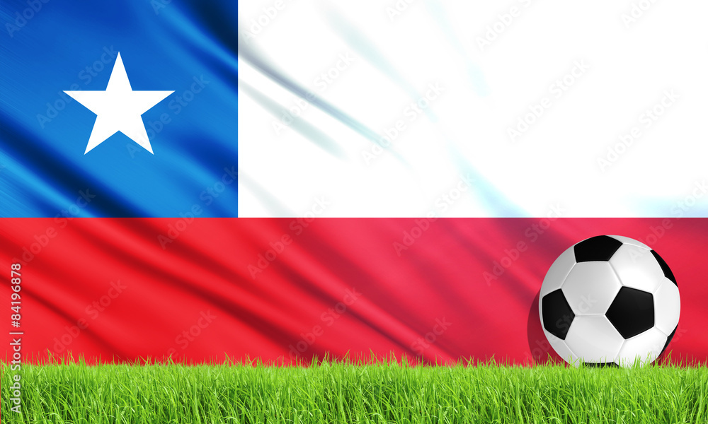 Naklejka premium The National Flag of Chile