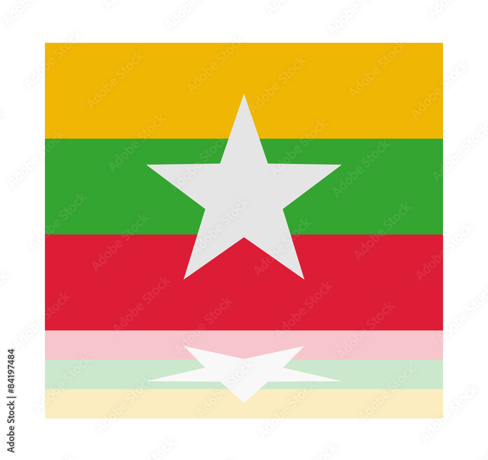 reflection flag burma reflection flag burma
