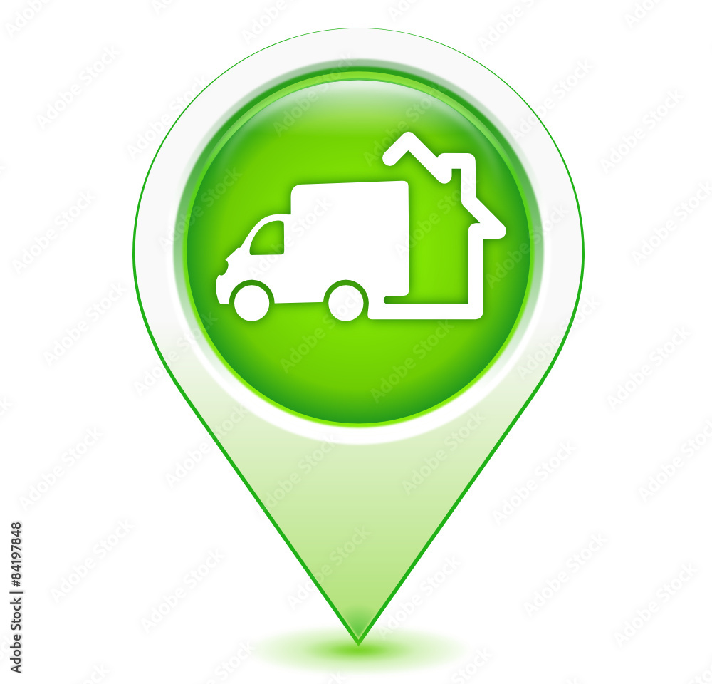 livraison à domicile sur marqueur géolocalisation vert livraison à domicile sur marqueur géolocalisation vert