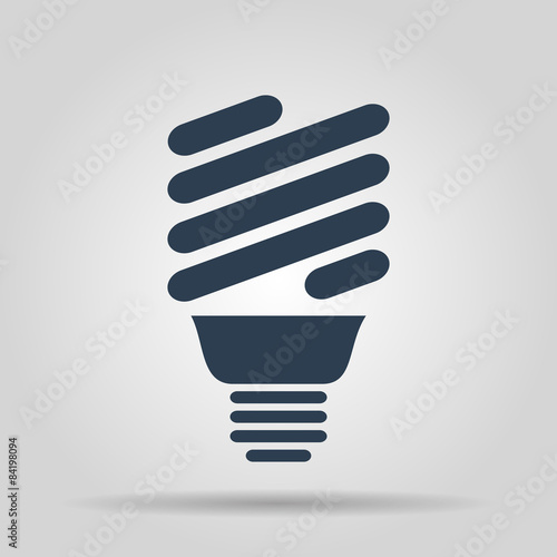 Vector energy saving fluorescent light bulb icon