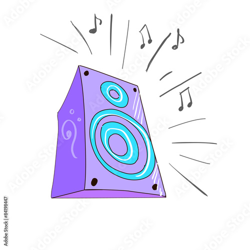 Colored doodle speaker