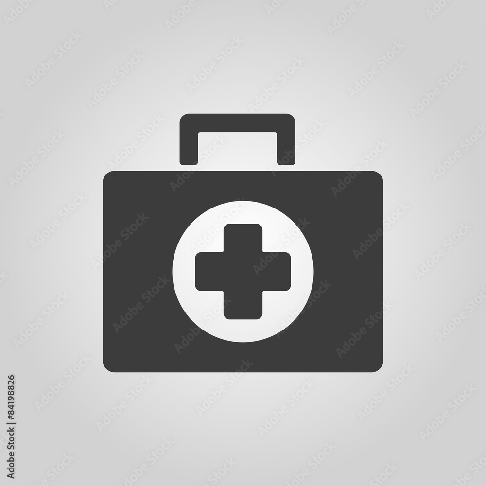 Fototapeta premium The medicine chest icon. Ambulance symbol. Flat