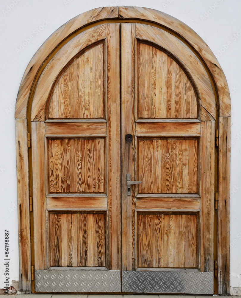 Old wooden door of the castle- closeup view Old wooden door of the castle- closeup view