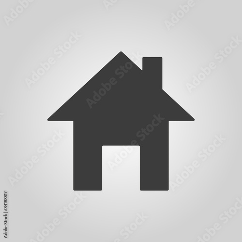 The home icon. House symbol. Flat