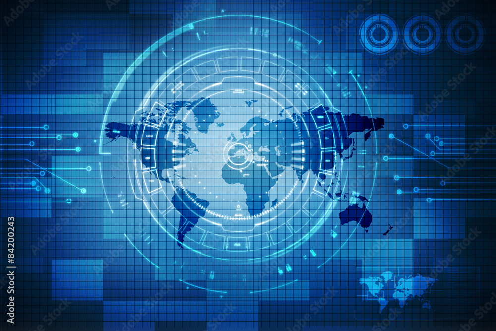 World Map Business Background