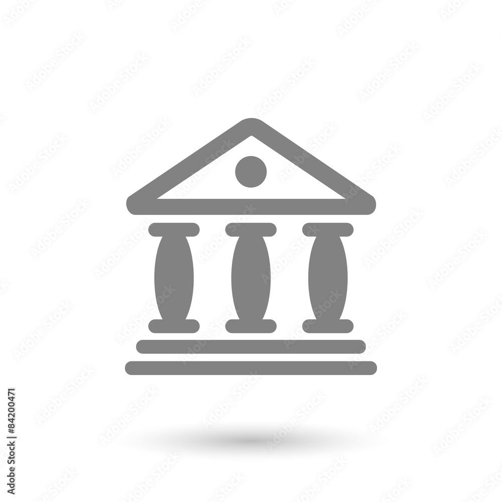 flat classic building icon background flat classic building icon background