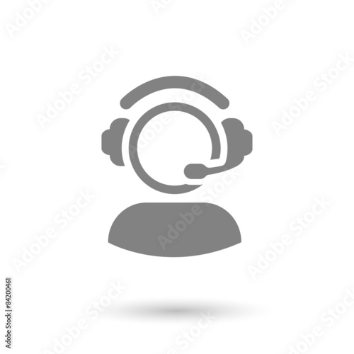 flat call center icon background