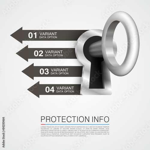 Protection info art key banner