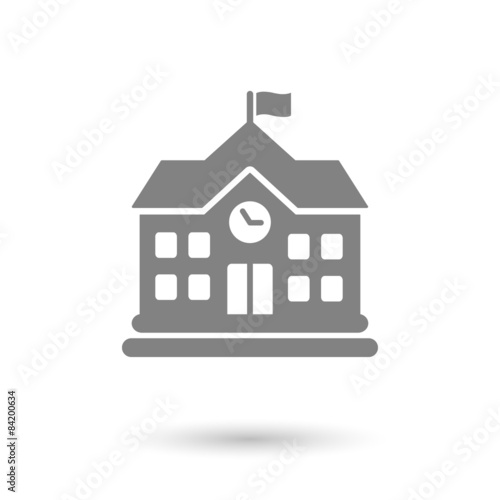 flat school icon background photo