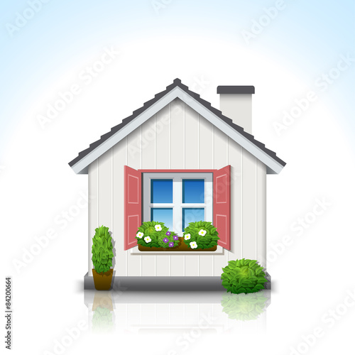 isolated white house