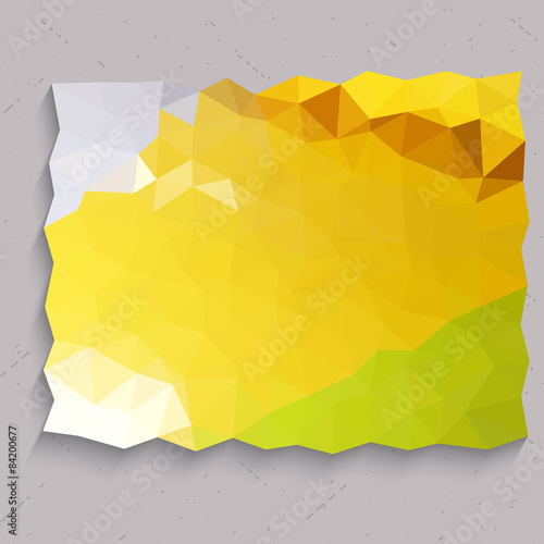 Yellow triangles on concrete wall abstract