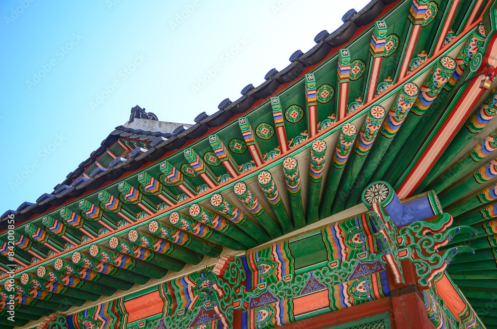 Photography Poster Traditional korean architecture decoration