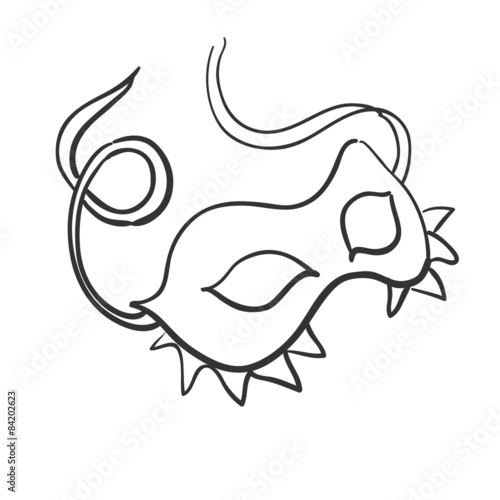 Doodle carnival mask