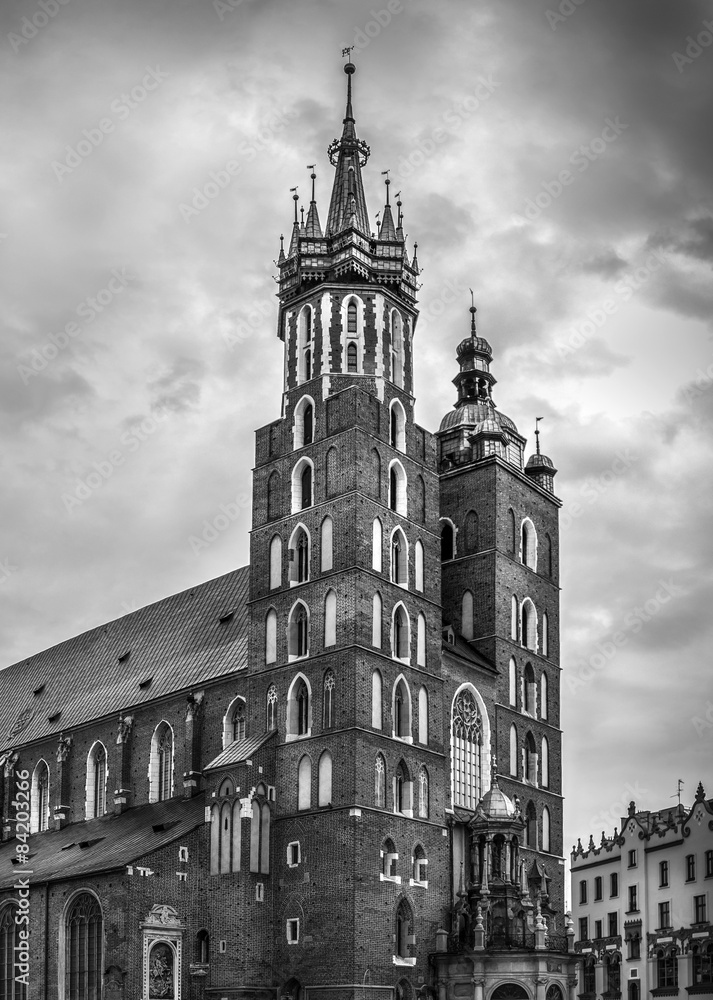 Mariacki church in Cracow, Poland
