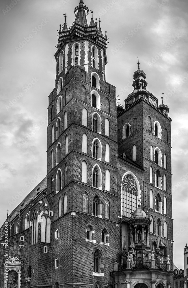 Mariacki church in Cracow, Poland