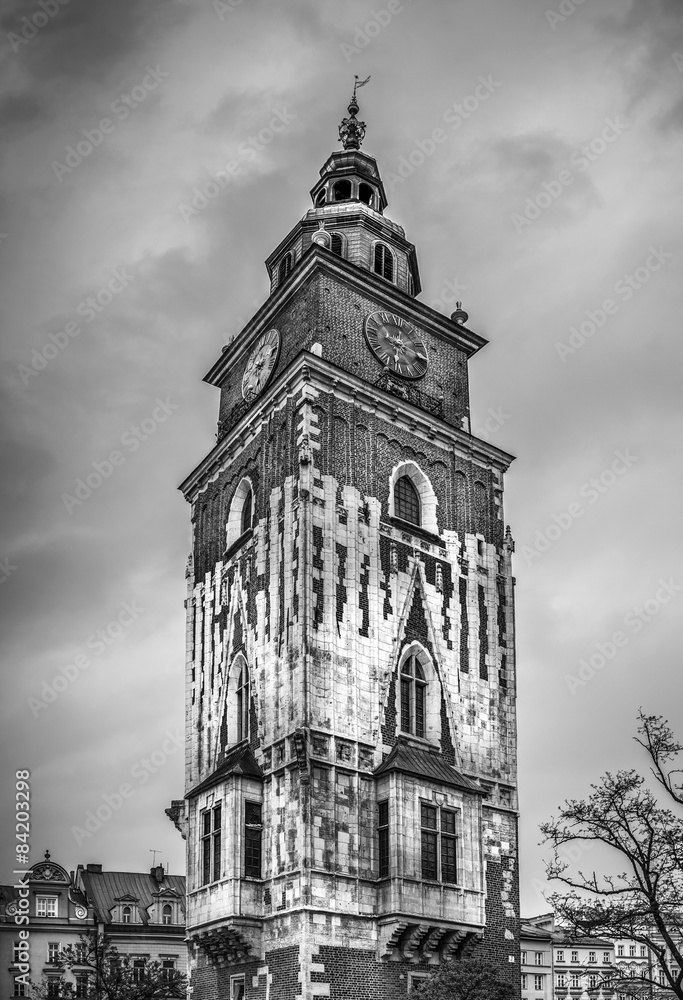 Antique town hall in Cracow, Poland