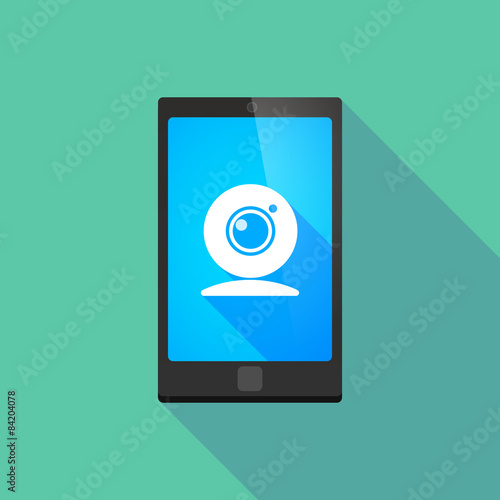 Wallpaper Mural Long shadow phone icon with a web cam Torontodigital.ca
