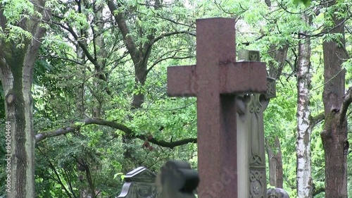 Gravestones in an old traditional English graveyard