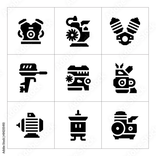 Set icons of motor and engine