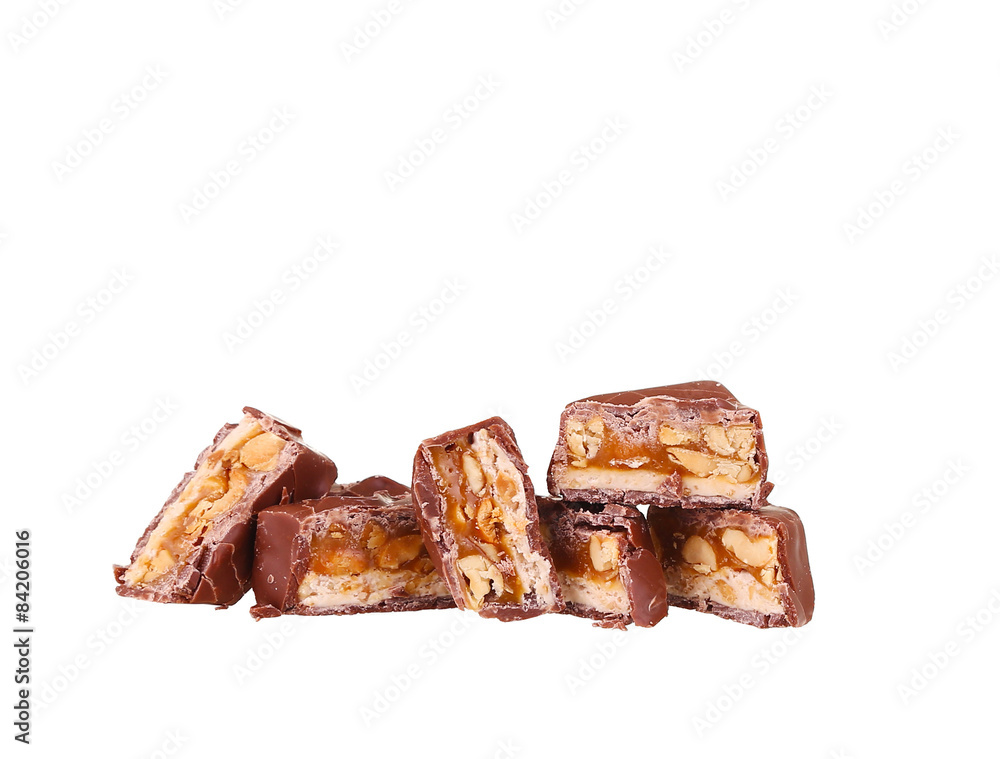 Chocolate bar isolated on a white background Chocolate bar isolated on a white background