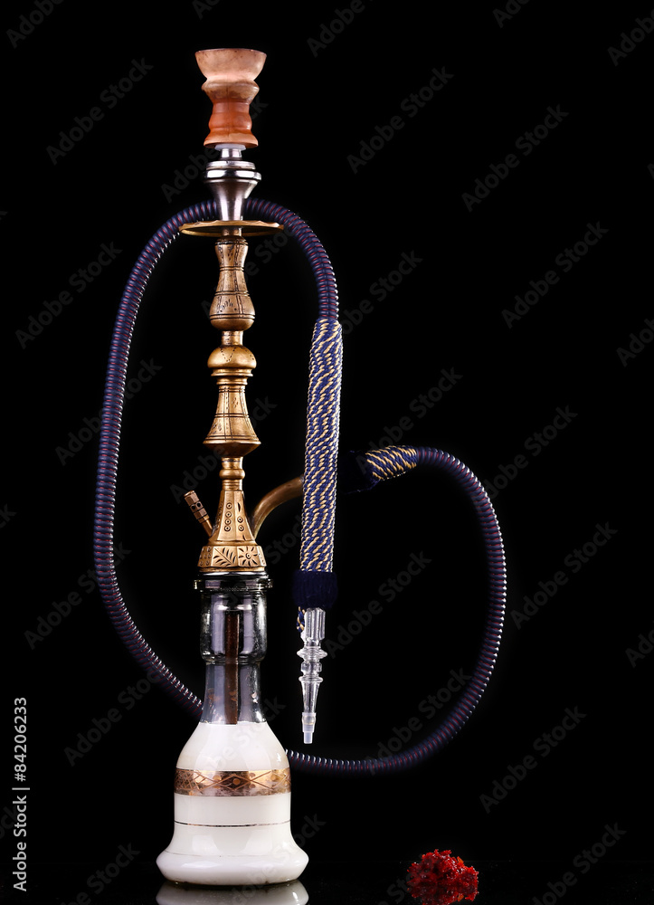hookah on a black background hookah on a black background