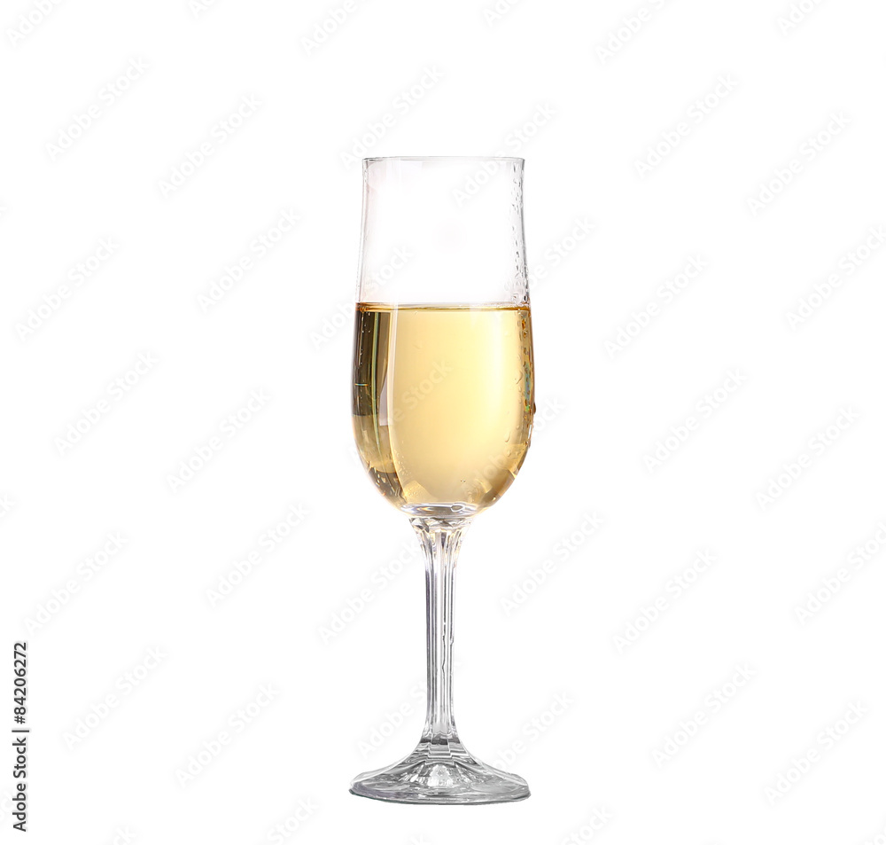 Wineglass with white wine. Concept and idea Wineglass with white wine. Concept and idea