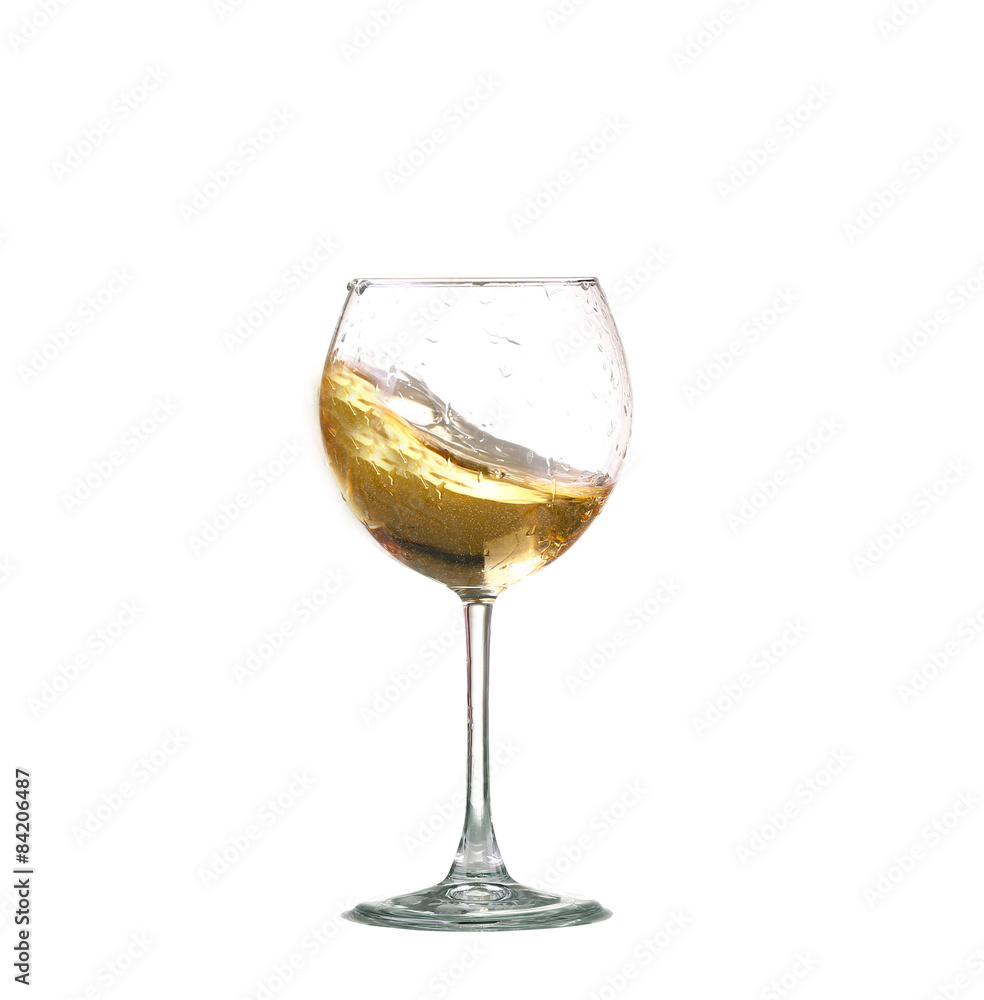Empty wine glass isolated on black and white Empty wine glass isolated on black and white