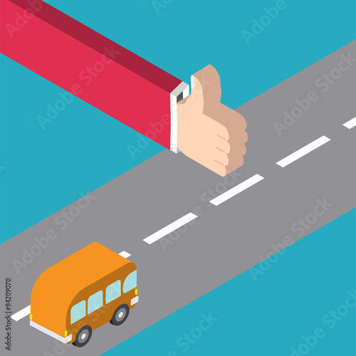 hitchhiking vector