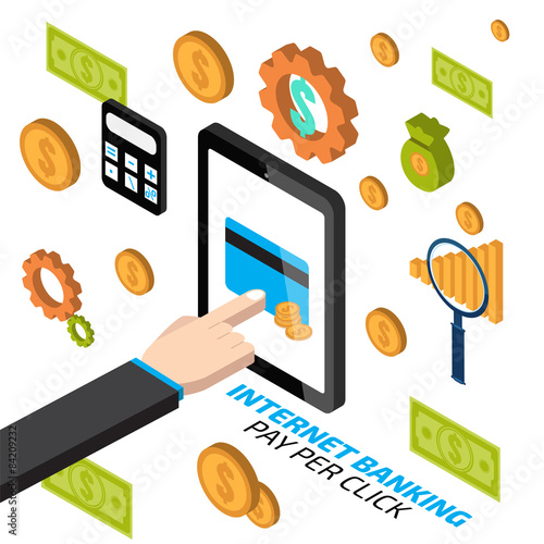 Internet banking. Pay per click