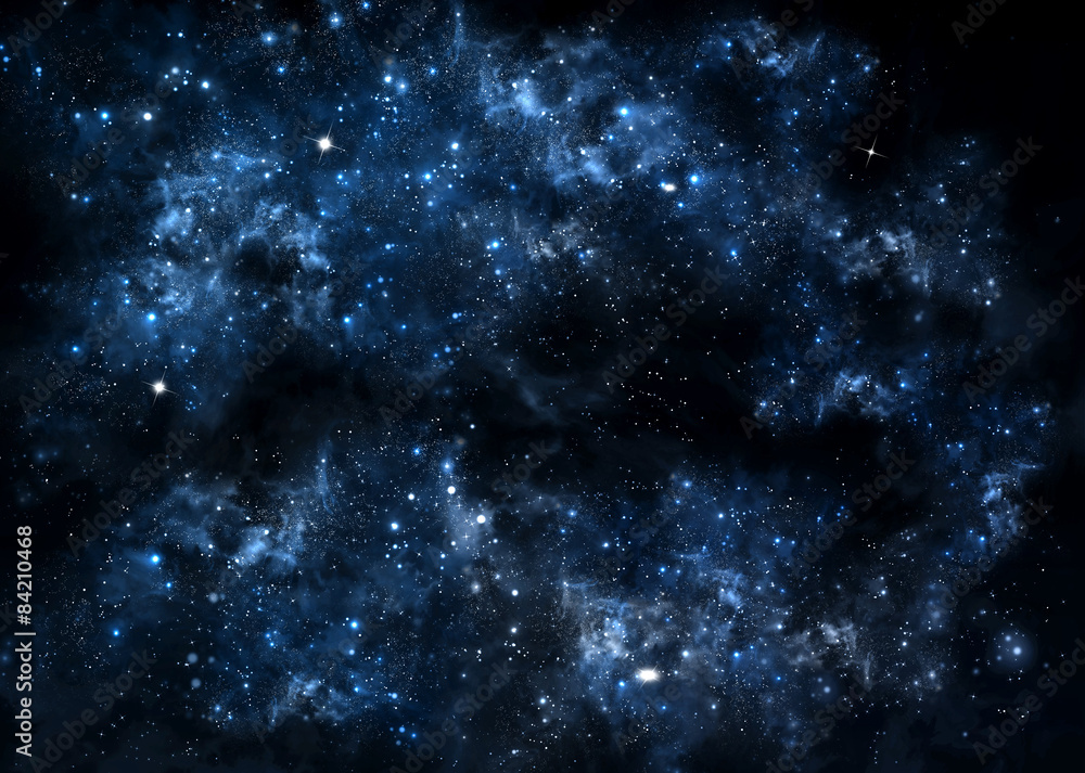 starry sky in the open space starry sky in the open space