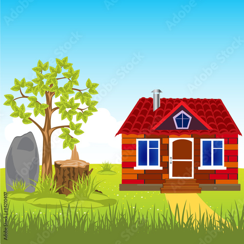 Lodge in village
