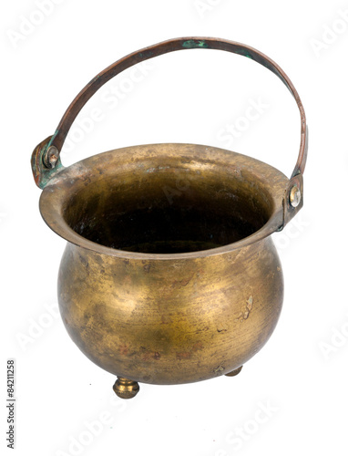 Copper pot with a handle © weber11