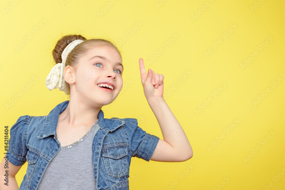 Small girl showing different emotions Small girl showing different emotions