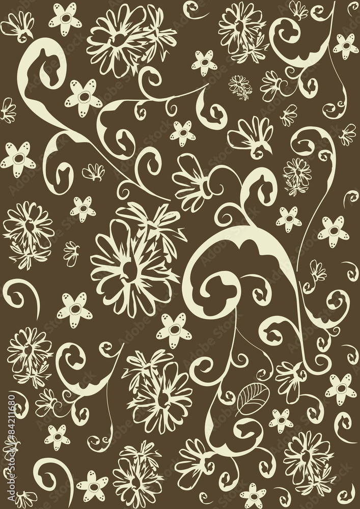 Fototapeta premium Seamless vector floral pattern