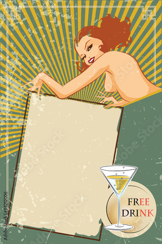 Vector template flyer advertising a nightclub, shows, parties