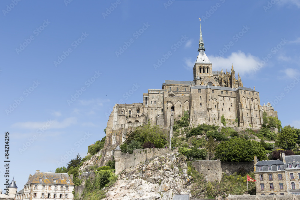Mont St Michel in Normandy from a low angle