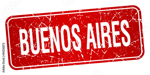 Buenos Aires red stamp isolated on white background