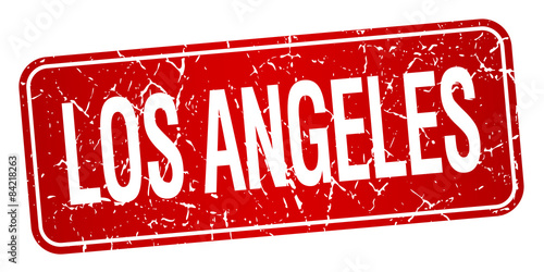 Los Angeles red stamp isolated on white background