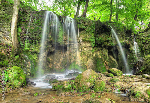 Green waterfalls spring in Slovakia