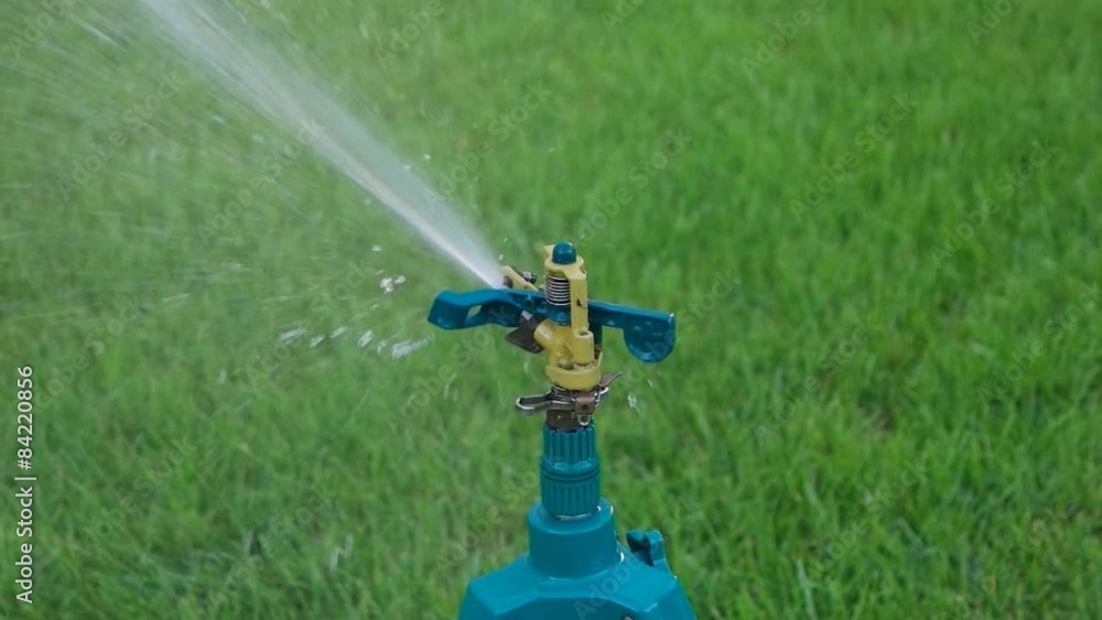 Grden sprinkler working slowmo Grden sprinkler working slowmo