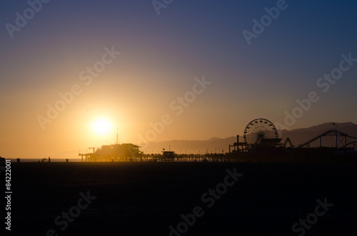 Sonnenuntergang am Santa Monica Pier, Los Angeles