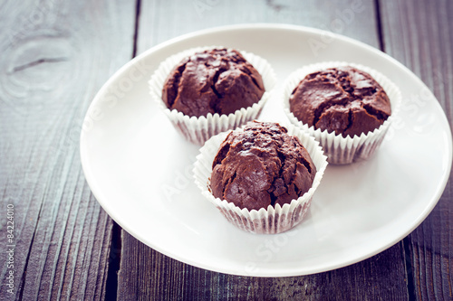 Chocolate muffins.