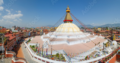 Boudhanath stupa in Kathmandu panorama
