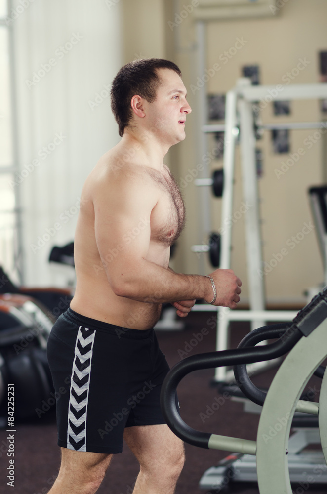 Athlete on the treadmill Athlete on the treadmill