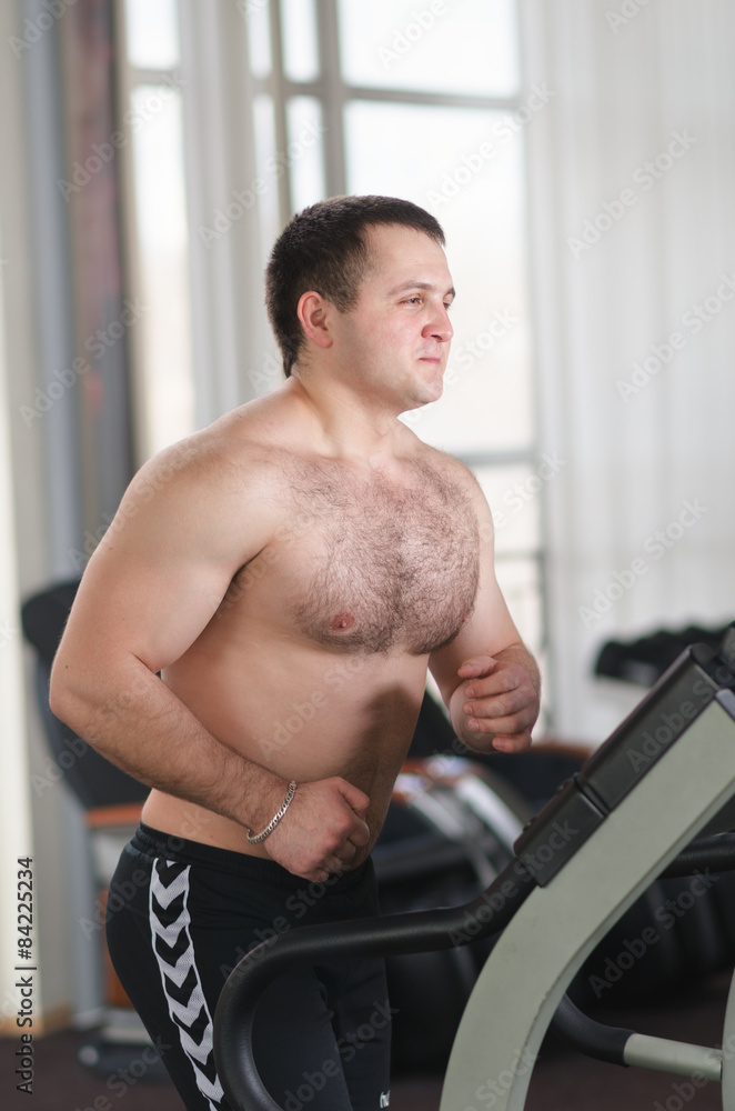 Athlete on the treadmill Athlete on the treadmill