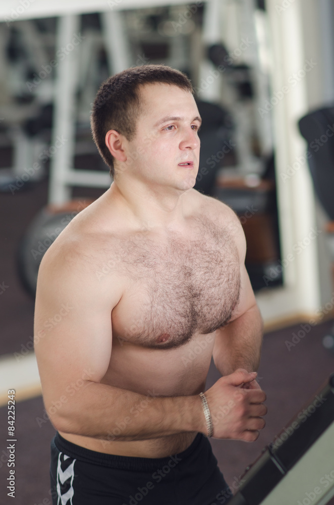 Athlete on the treadmill Athlete on the treadmill