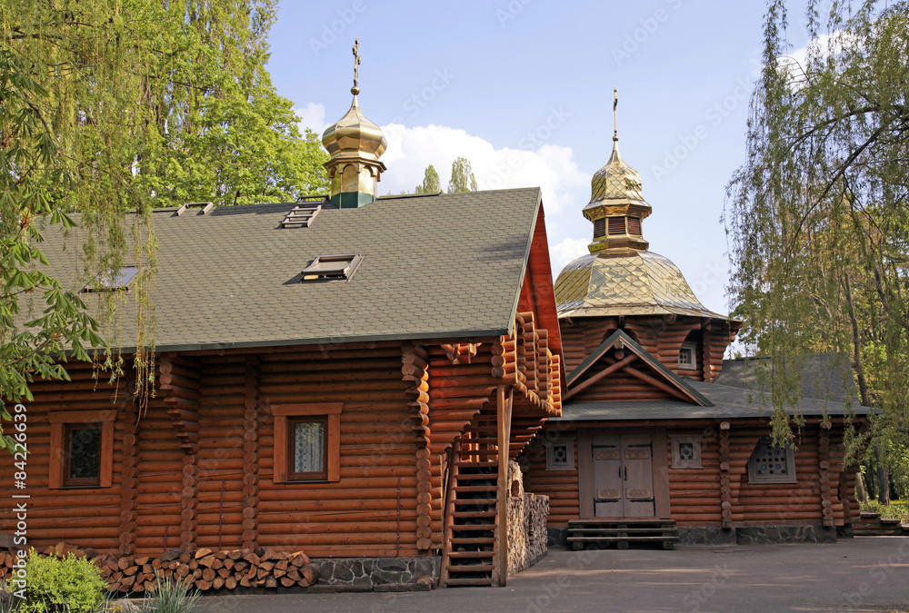 Wood orthodox church in Kiev