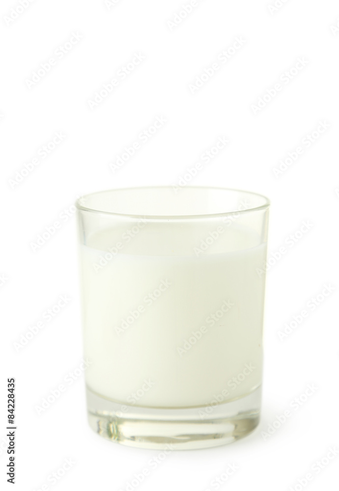 Glass of milk isolated on white Glass of milk isolated on white