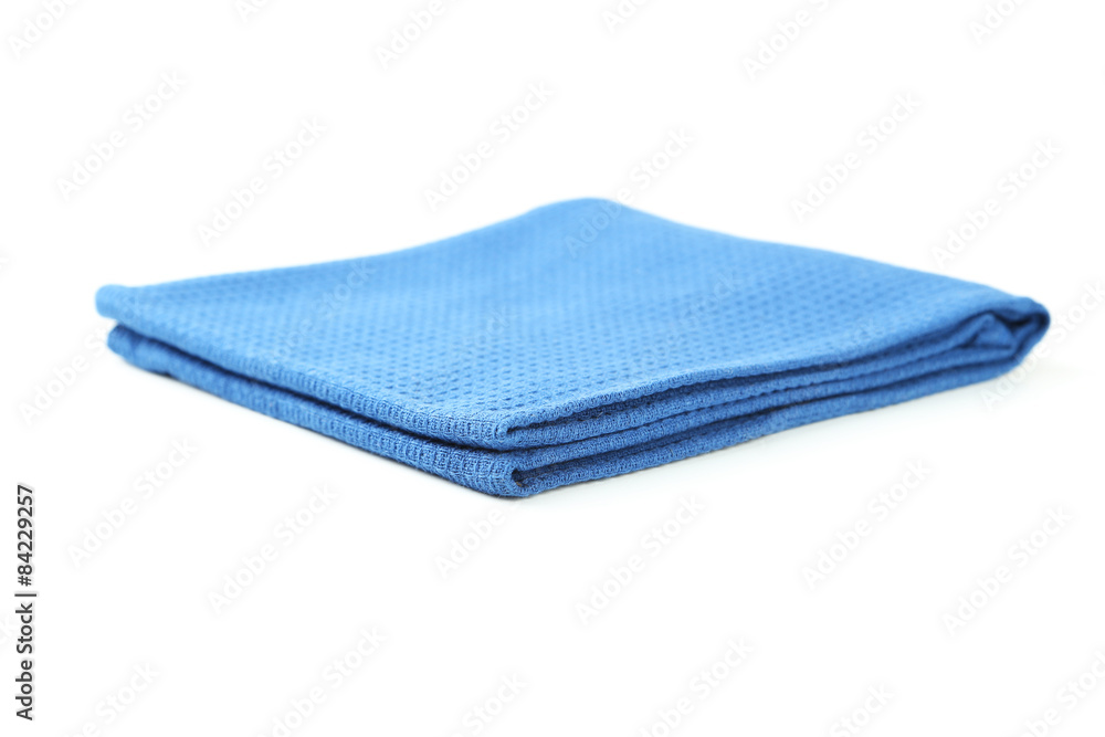 Fototapeta premium Folded napkin on white background